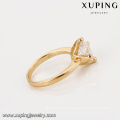 14895 xuping fashion jewelry finger 18k gold color rings, single stone designs wholesale engagement rings for Women